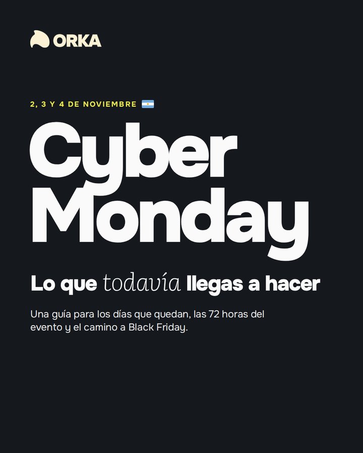 Portada de la guía Cyber Monday 2026 de Orka